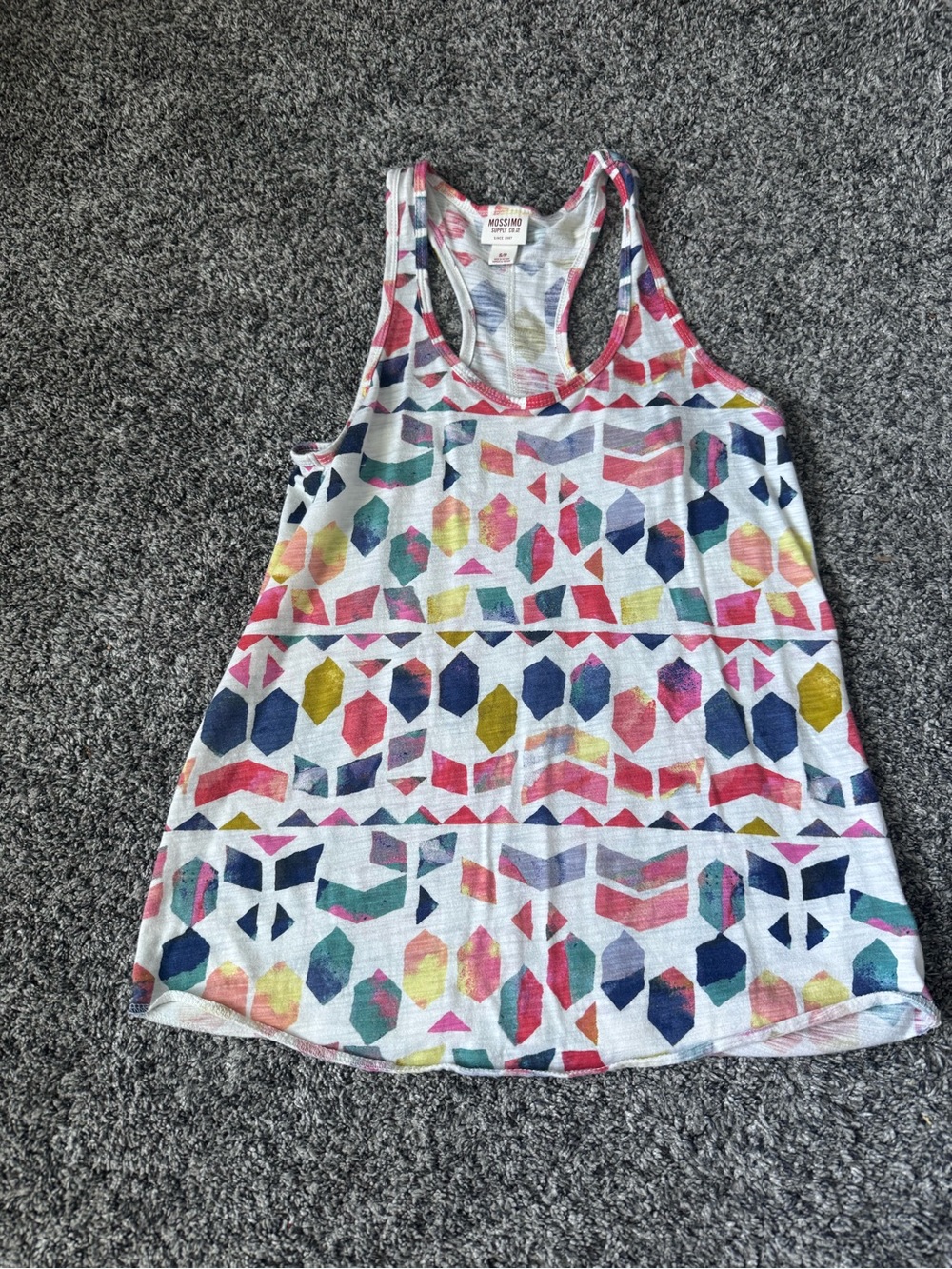Colorful Geometric Racerback Tank Top